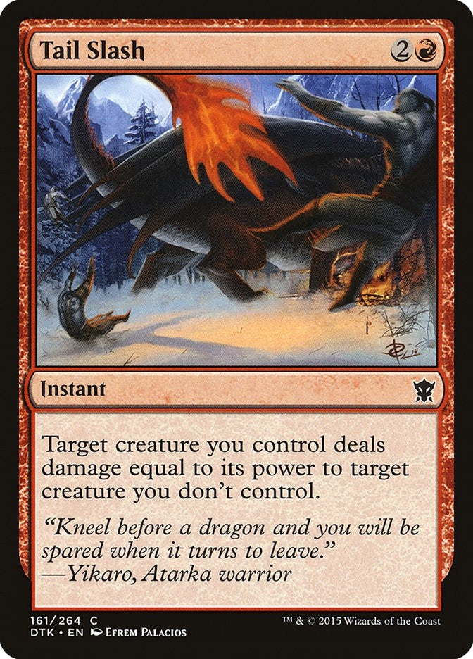 Image for Tail Slash (161) [Dragons of Tarkir] - Magic: The Gathering