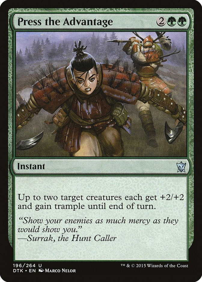 Image for Press the Advantage (196) [Dragons of Tarkir] - Magic: The Gathering