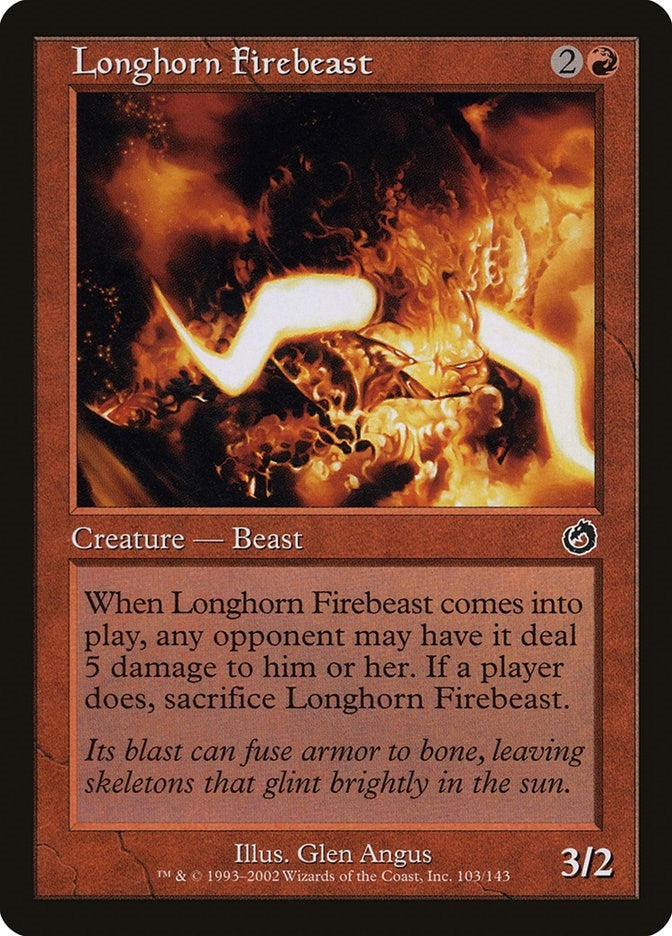 Image for Longhorn Firebeast (103) [Torment] - Magic: The Gathering