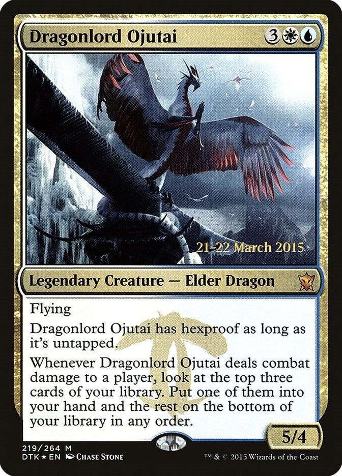 Image for Dragonlord Ojutai (219) [Prerelease Cards] - Magic: The Gathering