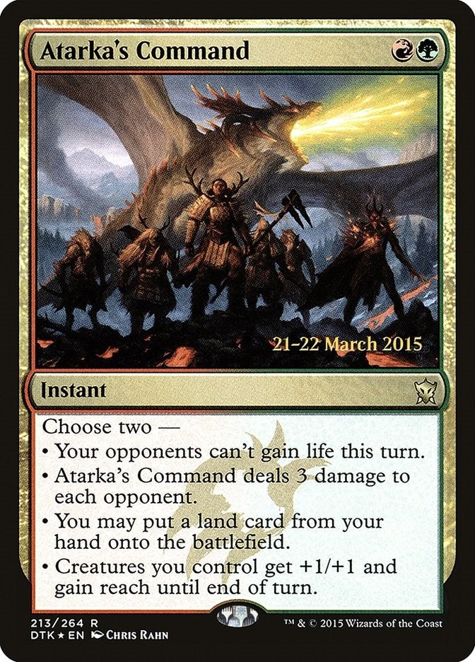 Image for Atarka's Command (213) [Prerelease Cards] - Magic: The Gathering