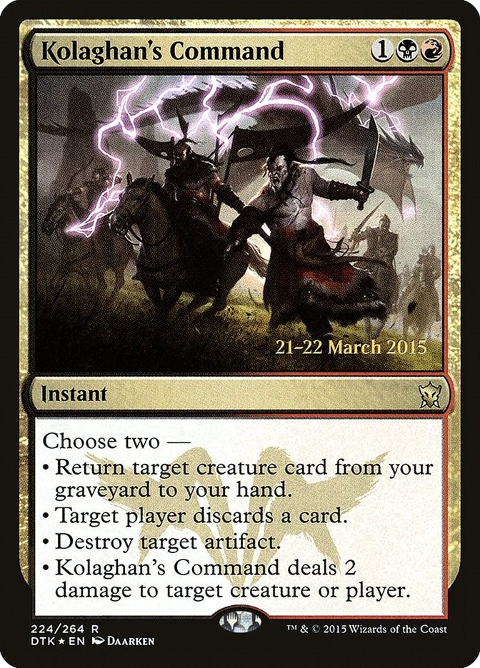 Image for Kolaghan's Command (224) [Prerelease Cards] - Magic: The Gathering