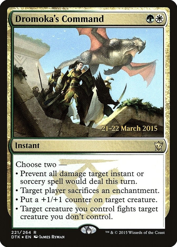 Image for Dromoka's Command (221) [Prerelease Cards] - Magic: The Gathering