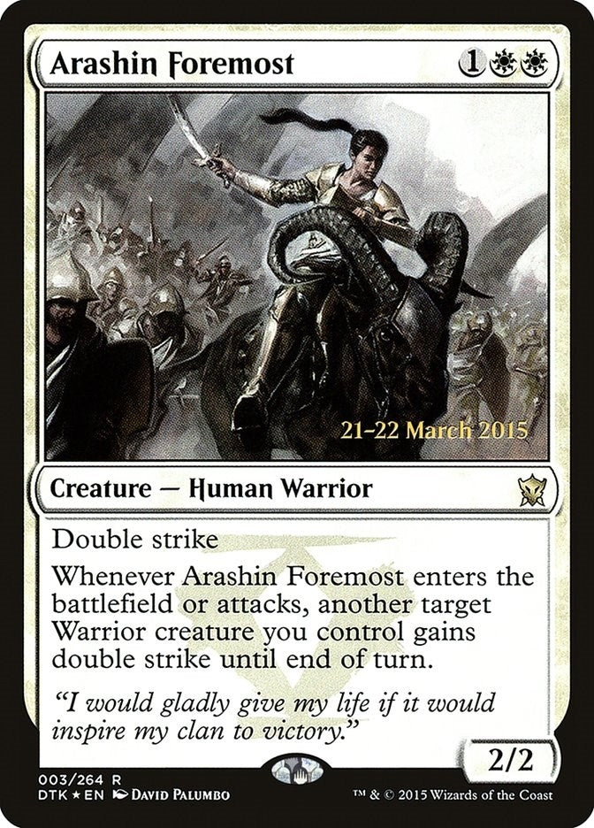 Image for Arashin Foremost (3) [Prerelease Cards] - Magic: The Gathering