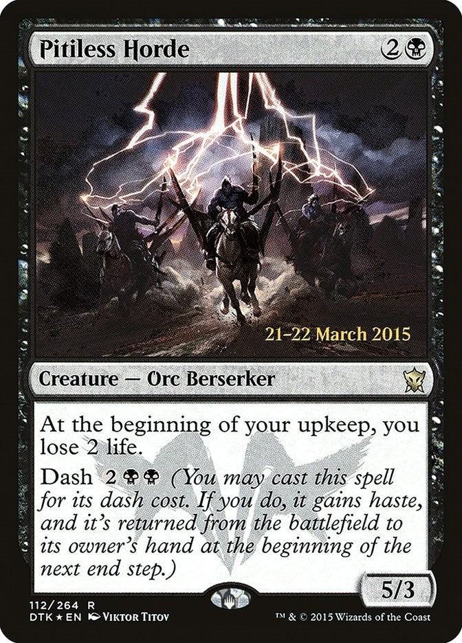 Image for Pitiless Horde (112) [Prerelease Cards] - Magic: The Gathering