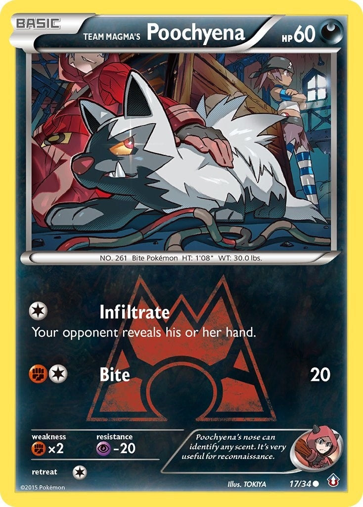Image for Team Magma's Poochyena (17/34) [Double Crisis] - Pokemon