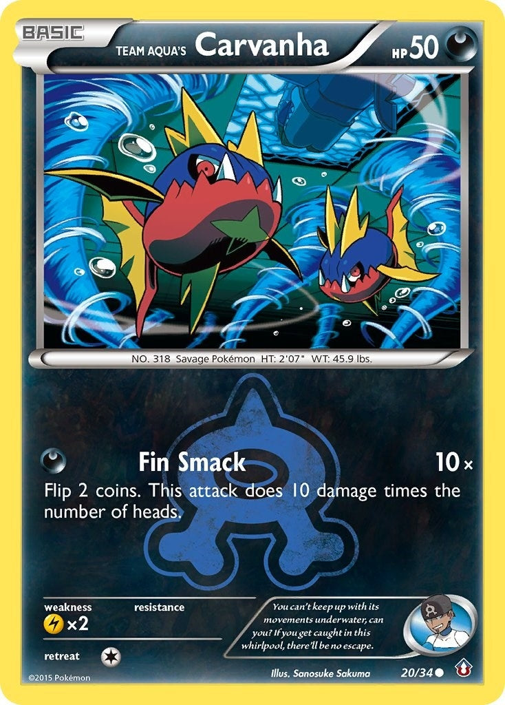 Image for Team Aqua's Carvanha (20/34) [Double Crisis] - Pokemon
