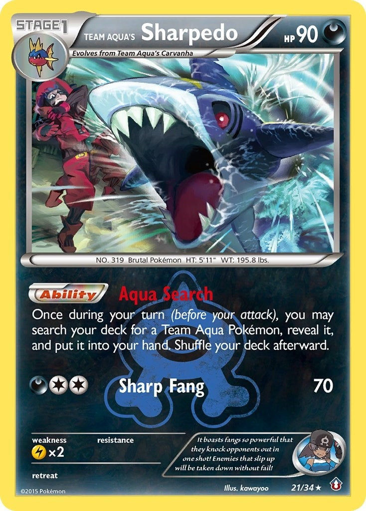 Image for Team Aqua's Sharpedo (21/34) [Double Crisis] - Pokemon