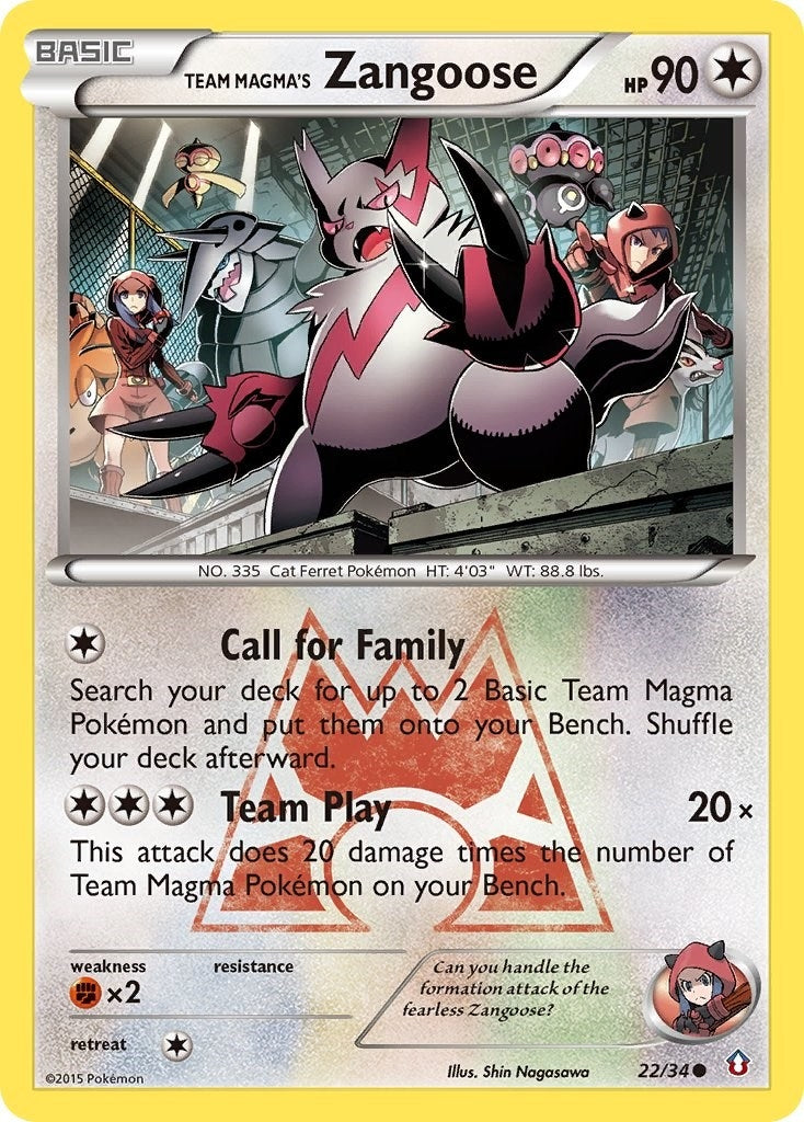 Image for Team Magma's Zangoose (22/34) [Double Crisis] - Pokemon