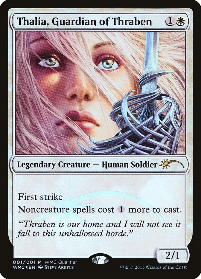 Image for Thalia, Guardian of Thraben (1) [WMCQ Promo Cards] - Magic: The Gathering