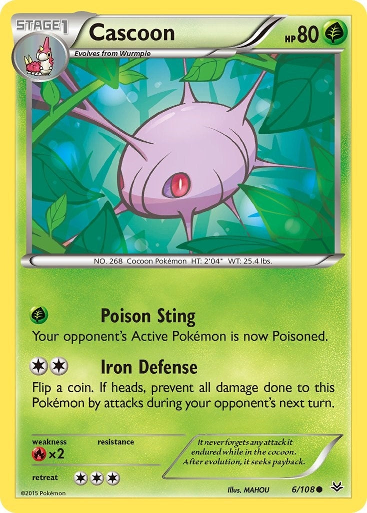 Image for Cascoon (6/108) [XY - Roaring Skies] - Pokemon