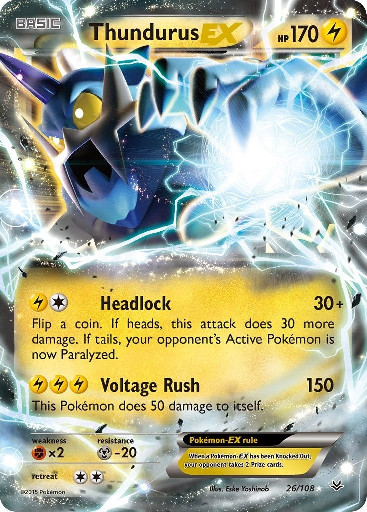 Image for Thundurus EX (26/108) [XY - Roaring Skies] - Pokemon