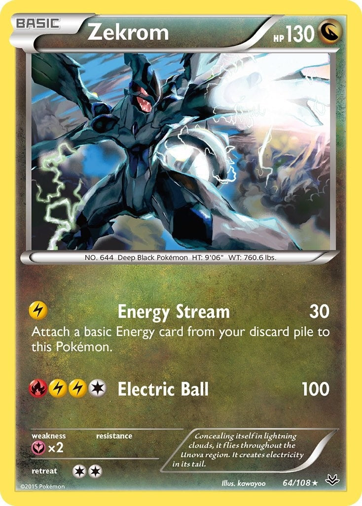 Image for Zekrom (64/108) [XY - Roaring Skies] - Pokemon