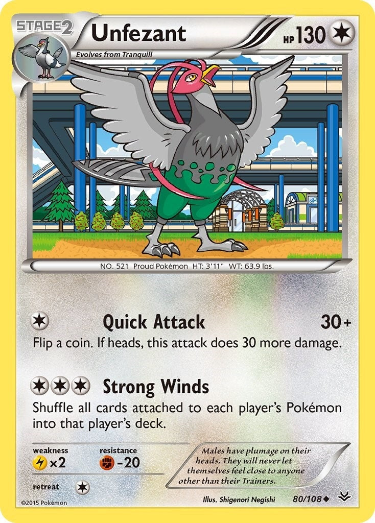 Image for Unfezant (80) (80/108) [XY - Roaring Skies] - Pokemon