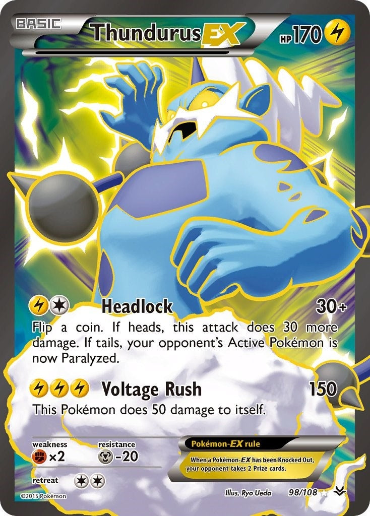 Image for Thundurus EX (98 Full Art) (98/108) [XY - Roaring Skies] - Pokemon