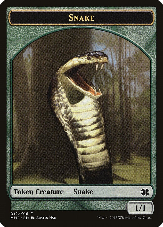 Image for Snake Token (12) [Modern Masters 2015] - Magic: The Gathering