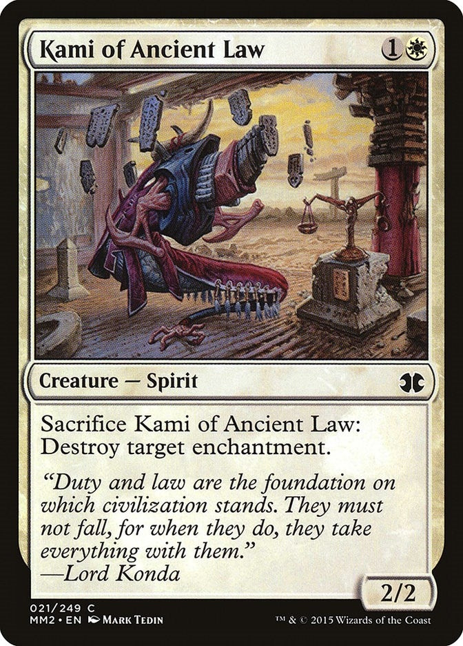 Image for Kami of Ancient Law (21) [Modern Masters 2015] - Magic: The Gathering