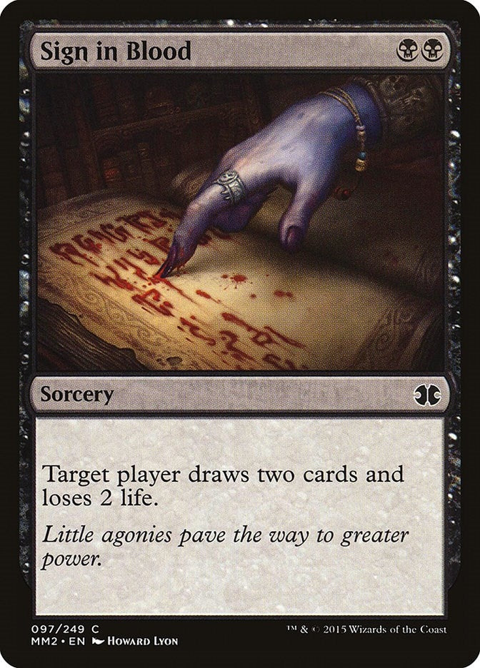 Image for Sign in Blood (97) [Modern Masters 2015] - Magic: The Gathering