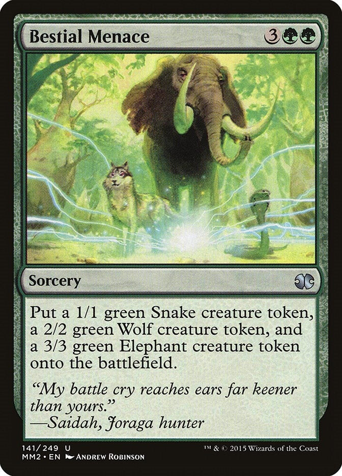 Image for Bestial Menace (141) [Modern Masters 2015] - Magic: The Gathering