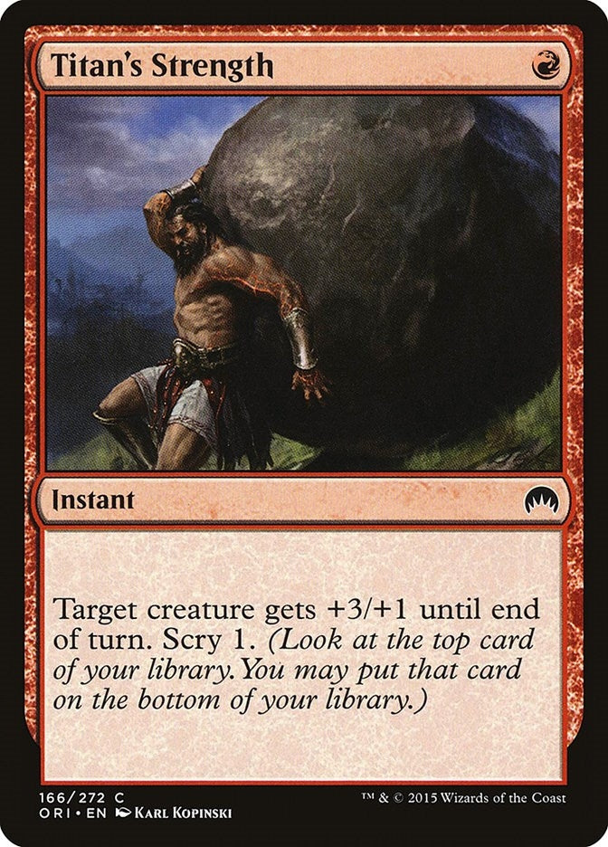 Image for Titan's Strength (166) [Magic Origins] - Magic: The Gathering